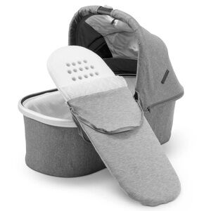 Elegant Gray Baby Bassinet with Canopy